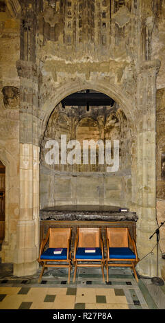 ST ANDREWS FIFE ECOSSE ST SALVATORS chapelle et tombeau de l'ÉVÊQUE KENNEDY 1465 Banque D'Images