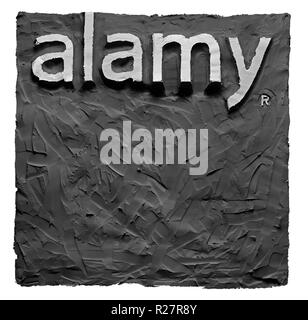 Le logo de Alamy Limited, fait d'argile. Banque D'Images