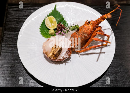 Sashmi groumet homard, cuisine japonaise Banque D'Images