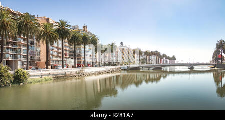 Vue panoramique de l'Estero river - Vina del Mar, Chili Banque D'Images