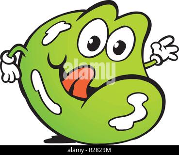 Vector illustration d'un Happy Wine Gum Illustration de Vecteur