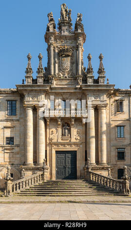 Belle vieille Mosteiro de San Martiño Pinario, Santiago de Compostela, Espagne Banque D'Images