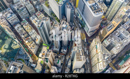 Vue aérienne de Causeway Bay, Hong Kong Banque D'Images