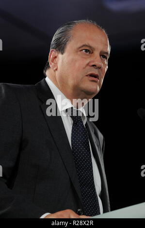 Jean-Christophe Cambadelis, Premier Secrétaire du Parti socialiste français, parle de l'engagement à l'Universitie, Lyon, France Banque D'Images