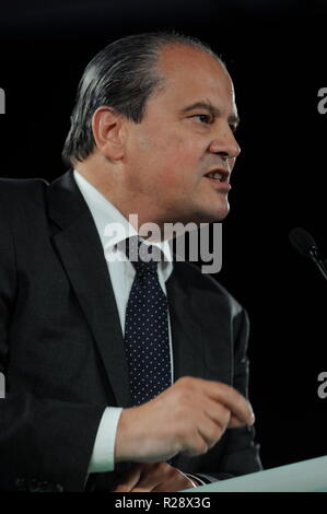 Jean-Christophe Cambadelis, Premier Secrétaire du Parti socialiste français, parle de l'engagement à l'Universitie, Lyon, France Banque D'Images