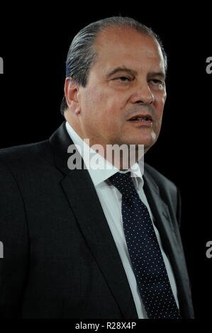 Jean-Christophe Cambadelis, Premier Secrétaire du Parti socialiste français, parle de l'engagement à l'Universitie, Lyon, France Banque D'Images