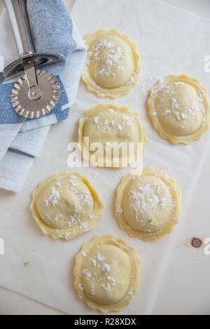 Des pâtes faites maison Banque D'Images