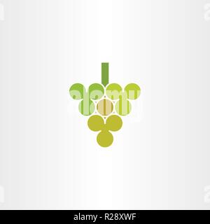 Logo de l'élément symbole vecteur de raisin Illustration de Vecteur