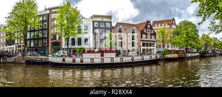 Photographie de la partie ancienne d'Amsterdam, Hollande. Banque D'Images