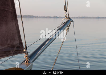 Détails d'un Zeesenboat à la mer Baltique. Banque D'Images