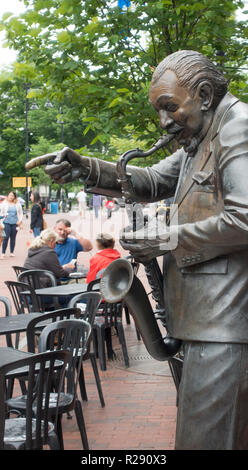 Big Joe Burrell sculpture Burlington Vermont Banque D'Images