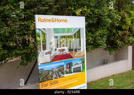 Australian home chambre mis en marché pour vendre à Sydney plages du nord, Australie Banque D'Images