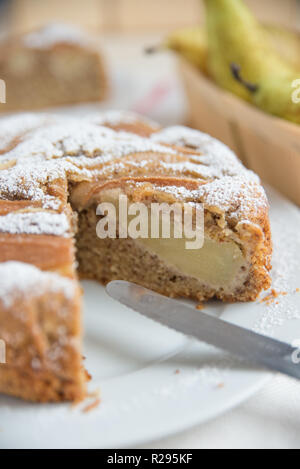 Gâteau poire Banque D'Images