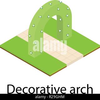 Arche décorative icône. Illustration isométrique de arch décorative icône vecteur pour le web Illustration de Vecteur