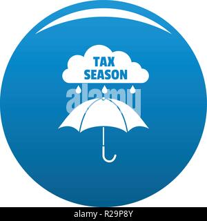 L'icône de la saison d'impôt. Simple illustration de la saison fiscale icône vecteur pour toute conception blue Illustration de Vecteur