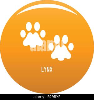 Icône de l'étape de lynx. Simple illustration de l'icône vecteur étape lynx pour tout modèle orange Illustration de Vecteur