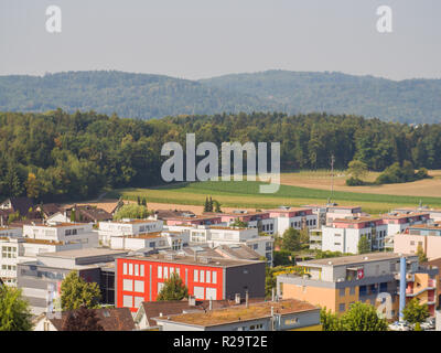 Les paysages ruraux de Suisse près de Zurich. Neiderrohrdorf ville. La Suisse. Banque D'Images