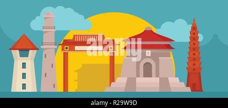 Les bâtiments de Taipei. horizontale bannière Télévision illustration de Taipei vecteur bannière horizontale pour les bâtiments de conception web Illustration de Vecteur