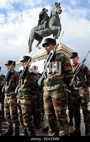 Célébration de l'Armistice de 1918, Lyon, France Banque D'Images