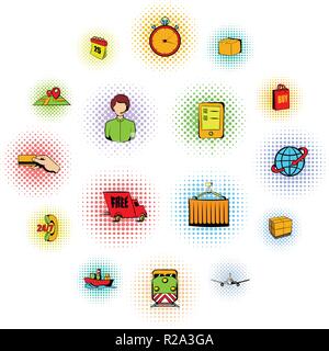 Bd logistique icons set isolé sur fond blanc Illustration de Vecteur