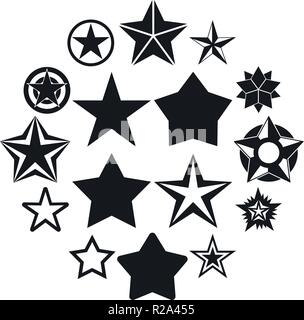 Star icons set dans un style simple pour toute conception Illustration de Vecteur