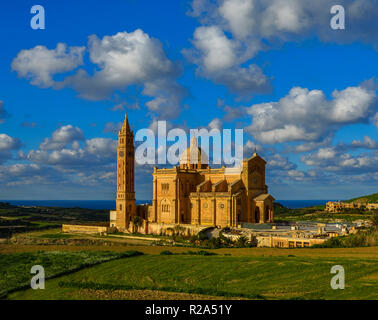 Ta Pinu Cathédrale à Gozo, Malte. Banque D'Images