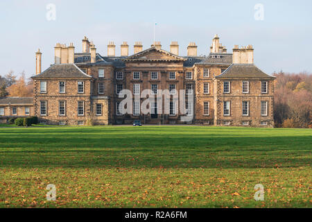 Avis de Dalkeith Palace stately home, à Dalkeith Country Park de Midlothian, Ecosse, Royaume-Uni Banque D'Images