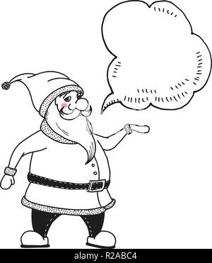 Le Père Noël. Illustrations vectorielles dans un style croquis Illustration de Vecteur