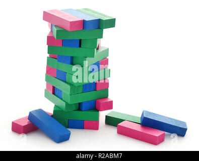 Shaan construction de blocs en bois coloré Banque D'Images