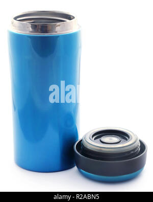 Thermos isolé sur fond blanc Banque D'Images