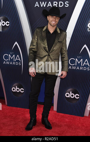 Nashville, Tennessee, USA. 14Th Nov, 2018. Dustin Lynch lors d'arrivées de la Country Music Association Awards 2018. Crédit : Laura Farr/ZUMA/Alamy Fil Live News Banque D'Images