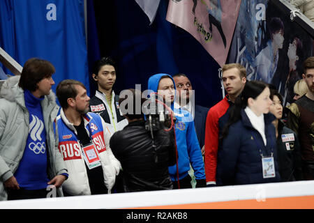 Mega Sports, Moscou, Russie. 17 novembre, 2018. Yuzuru Hanyu (JPN), le 17 novembre 2018 - Patinage Artistique : Les hommes de patinage libre durant la finale du Grand Prix de patinage artistique 2018/2019 Rostelecom Cup à Mega Sports, Moscou, Russie. Credit : AFLO/Alamy Live News Banque D'Images