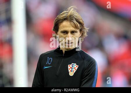 Londres, Royaume-Uni. 18 novembre 2018. Luka Modric de Croatie au cours de l'UEFA Ligue des Nations Unies un groupe Ligue 4 match entre l'Angleterre et la Croatie au stade de Wembley le 18 novembre 2018 à Londres, en Angleterre. (Photo par Matt Bradshaw/phcimages.com) : PHC Crédit Images/Alamy Banque D'Images