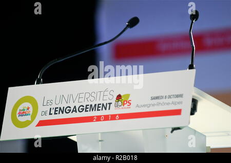 Najat Vallaud-Belkacem assiste à l'Université de l'engagement, Lyon, France Banque D'Images