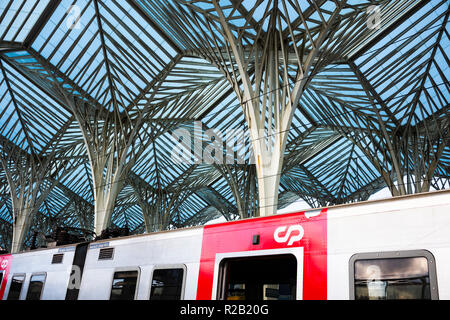 La Gare do Oriente gare à Lisbonne, capitale du Portugal, le 1 juillet 2018. Banque D'Images