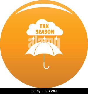 L'icône de la saison d'impôt. Simple illustration de la saison fiscale icône vecteur pour tout modèle orange Illustration de Vecteur
