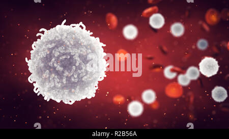 Globules rouges et blancs, leucocytes , les maladies infectieuses et le système immunitaire Banque D'Images