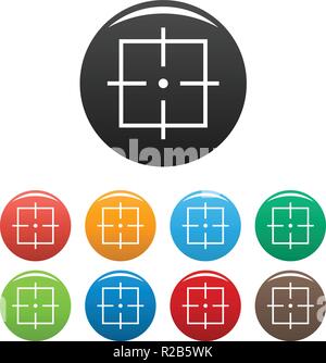 L'icône de but. Simple illustration de l'objet vector icons set color isolated on white Illustration de Vecteur