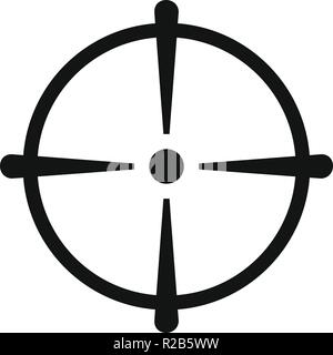 Portée de tireurs d'icône. Simple illustration de sniper portée icône vecteur pour la conception web isolé sur fond blanc Illustration de Vecteur