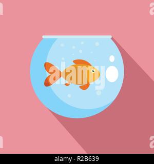 Poissons en aquarium ronde icône. Télévision illustration de poissons en aquarium ronde icône vecteur pour la conception web Illustration de Vecteur
