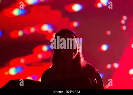 Barcelone - 16 juin : Tokimonsta (dj) produisent en concert au festival Sonar le 16 juin 2018 à Barcelone, Espagne. Banque D'Images