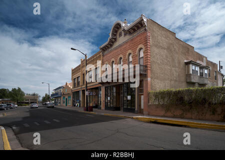 Le bâtiment au centre-ville de Las Vegas, Nouveau Mexique qui abritait le bureau du shérif à l'étage dans la série TV, "Longmire.' Banque D'Images