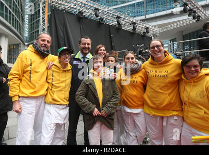 Foto LaPresse - Stefano Porta 19/11/2018 Milano ( mi ) Cronaca sei Non da sola evento contro violenza sulle donne un Palazzo Lombardia Nella foto : Matteo Salvini Banque D'Images