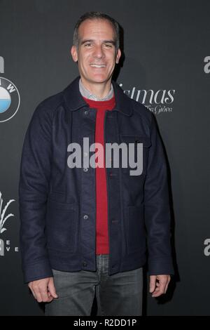 Los Angeles, CA, USA. 18 Nov, 2018. Los Angeles Mayor Eric Garcetti Photo Appel à l'arbre de Noël l'éclairage, le bosquet le bosquet, Los Angeles, CA, le 18 novembre 2018. Credit : Priscilla Grant/Everett Collection/Alamy Live News Banque D'Images