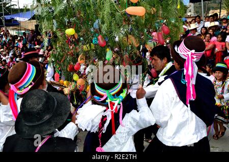 Unsha - Carnaval de YUNGAY. Département d'Ancash au Pérou. Banque D'Images