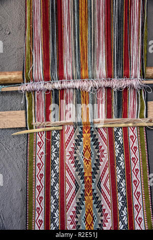 Dessins textiles traditionnelle des Andes. Arequipa, Pérou Banque D'Images