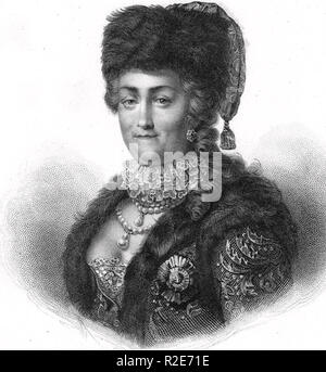 CATHERINE LA GRANDE (1729-1796) Catherine II de Russie épouse de Pierre III Banque D'Images