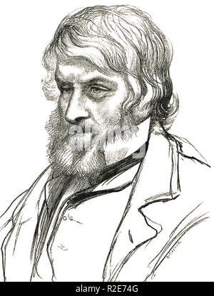 THOMAS CARLYLE (1795-1881) Philosophe écossais, historien et mathématicien Banque D'Images