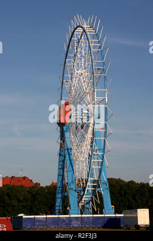 Grande roue,construction oktoberfest Banque D'Images