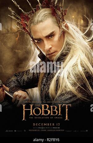 Le Hobbit : la désolation de Smaug Année : 2013 USA / New Zealand Réalisateur : Peter Jackson Lee Pace (USA) affiche de film Banque D'Images